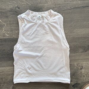 Women's White Sleeveless Tank Top by